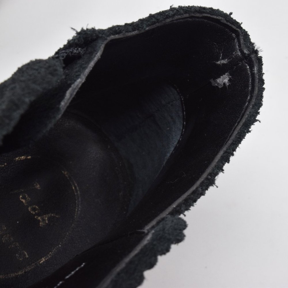 Jack Rogers Bailee Bootie Suede sz 7 Black Ankle Dark Academia - Picture 12 of 15